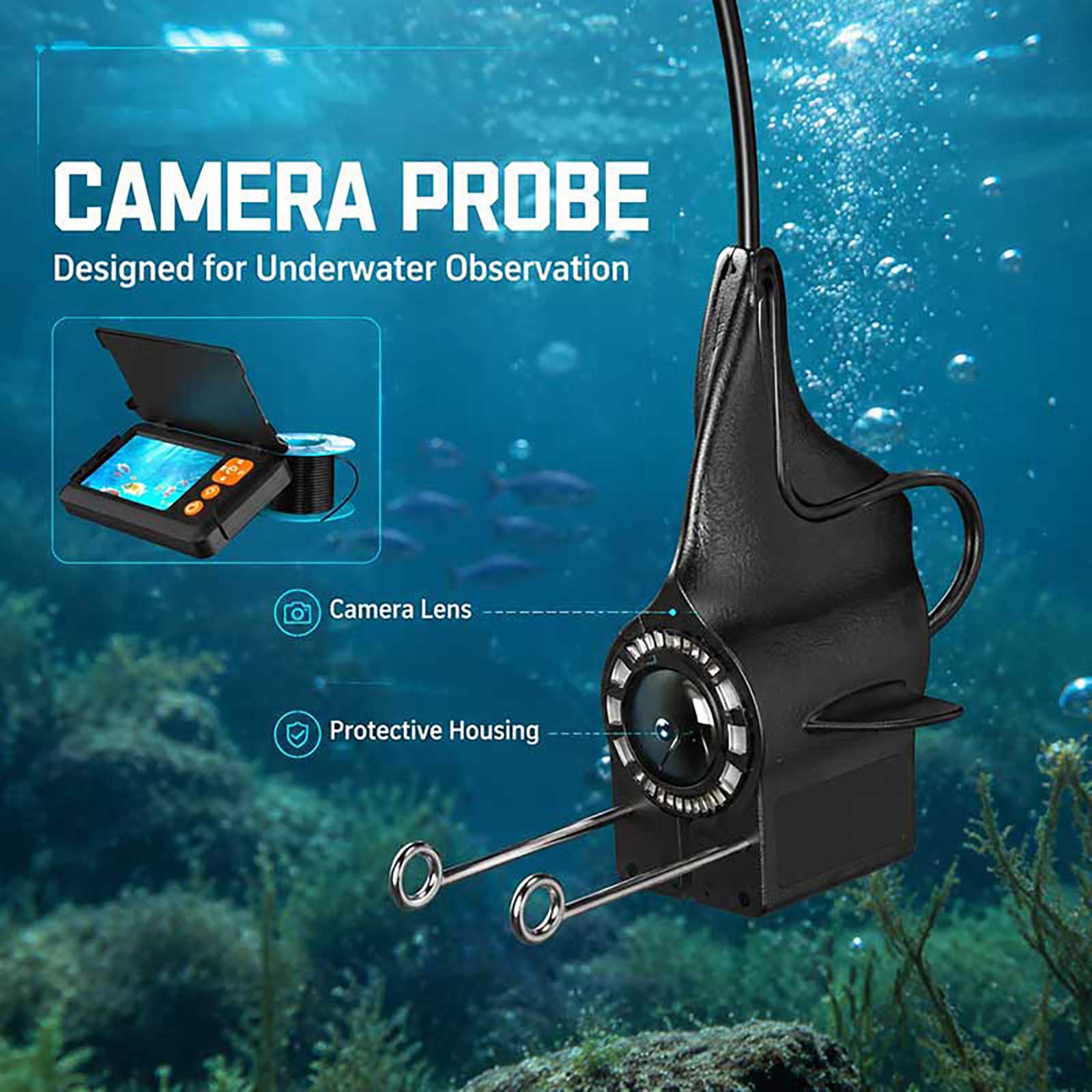 جهاز كشف الأسماك بدقة 1080P HD - مراجعة Fishing Boat Depth Finder وسعره