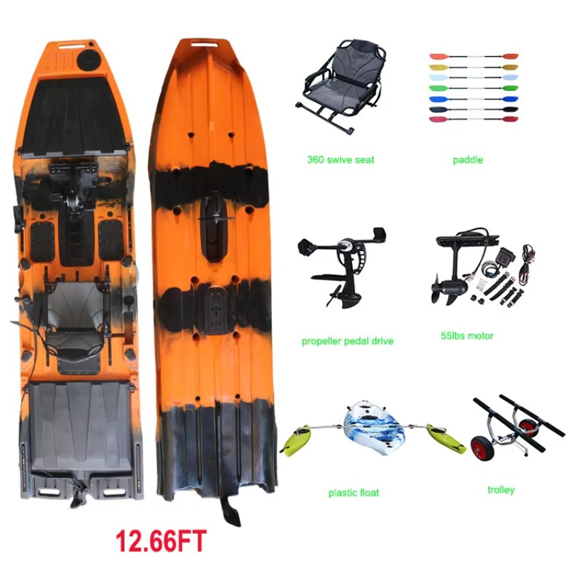 قارب كاياك فايكنج 12.6 قدم بمح - مراجعة Fishing Boat Trolling Motor وسعره